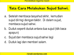 Karenanya, anda tak perlu risau akan kesahihan salat tanpa sujud sahwi. Cara Sujud Sahwi Yang Benar