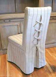 Tie Back And Corseted Slipcovers A Fun Way To Dress Up Plain Parsons Chairs Driven By Decor Slip Covered Dining Chairs Dining Room Chair Slipcovers Dining Chair Slipcovers