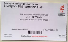 Joe Brown At Liverpool Philharmonic Hall 28 January 18