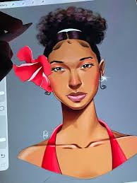 Sisters Digital Painting Artist Olufemi Adedeji