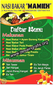 Desain Daftar Menu Makanan Cdr Teh Manis Makanan Desain Banner
