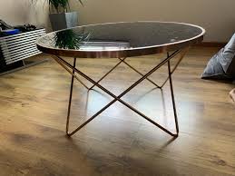 These copper coffee table are offered in various shapes and sizes ranging from trendy to classic ones. Copper Coffee Table With Black Glass Surface Furniture Tables Chairs On Carousell