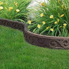 Multy Home Flexi Curve 4 Ft Earth Scroll Rubber Garden Edging 1ea Mt5001158cm The Home Depot Garden Edging Landscape Edging Lawn Edging