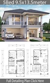 Often house plans with photos of the interior. House Design 9 5x13 5m With 5 Bedrooms Home Design With Plansearch Duplex House Design Modern House Plans Beautiful House Plans