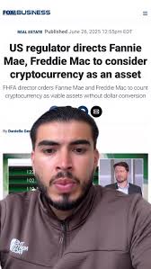 Fannie Mae and Freddie Mac will soon be considering cryptocurrency as an  asset to help you qualify for a mortgage. They are now being directed to  treat crypto assets similarly to how they consider ...