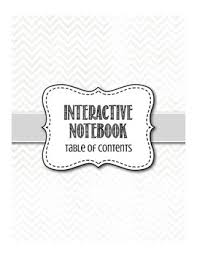 Interactive Notebook Table Of Contents Interactive Notebooks Spanish Interactive Notebook Interactive Student Notebooks