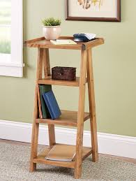 Solid Wood Ladder Table In 2020 Bookshelves Diy Diy Wood Desk Wood Ladder