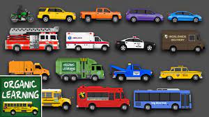Learning Street Vehicles Names And Sounds For Kids - Learn Cars, Trucks,  Fire Engines & More - Youtube