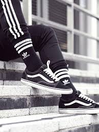 Vans Old Skool Black By Carlkho Vans Old Skool Outfit Sneakers Men Fashion Sneakers Fashion