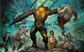 Bioshock Would You Kindly Scene Big Daddy Bioshock Art Bioshock Bioshock Game
