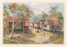 All of these background images and vectors have high resolution and can be used as banners, posters or wallpapers. Kampung Village Postcard Postcard Painting Village