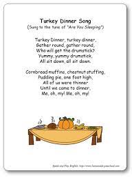 All right. i hope you enjoy it. shout from crowd: i love you adam! adam sandler: ohhh, i love you! adam sandler: that clappin's messing my head up man. Turkey Dinner Song A Thanksgiving Song With Lyrics In English And In French