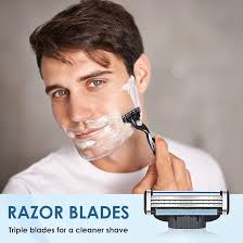20pcs Razor Blades Refills Razor Blades Men Razor Dual-Layer Lubricating  Strip Elastic Sensor Replacement Blade for Male Men Father Boyfriend :  Amazon.co.uk: Health & Personal Care
