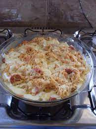 500 g de macarrao espaguete 4 dentes de alho amassados 2 colheres de sopa de margarina 300 g de presunto picado 300 g de m receitas receitas de macarrao ideias