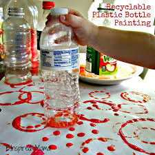 If you want how to make prints of your art at home, one way to do this is to scan them. Plastic Bottle Print Paintings B Inspired Mama