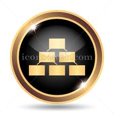 Organizational Chart Gold Icon