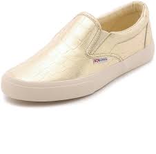 Men's red slip on floral tone print dress shoes loafers 1714. Superga Metallic Slip On Sneakers 119 Shopbop Com Lookastic