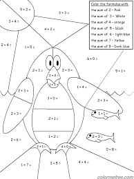 Learn simple math concepts practice addition and subtraction match numbers and pictures and more. Penguin Addition Color By Number Printable Math Coloring Penguin Coloring Penguin Math