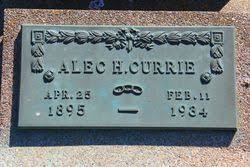 Alex Henry “Alec” Currie (1895-1934)