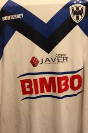Jersey rayados de monterrey soccer mens white away. Jersey Bimbo Cf Monterrey Rayados 99 Soccer Large G Grande Ebay