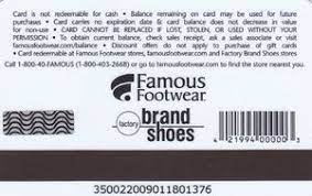 Famous footwear gift card has been added to your cart. Gift Card Present Famous Footwear United States Of America Various Designs Col Us Ff 003