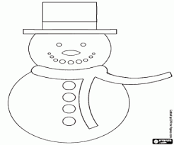 Muñeco De Nieve Para Colorear Facil