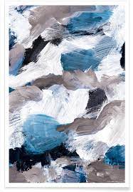 Many artists lightly sketch out the composition on a canvas, then block in the main areas of color across the canvas. Abstract Painting Vi Poster Juniqe