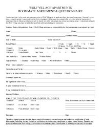 Do you know the secrets of sewing? Roommate Questionnaire Printable Fill Online Printable Fillable Blank Pdffiller