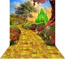 Wizard Of Oz Yellow Brick Road Backdrop Emerald City Party Etsy City Backdrop Wizard Of Oz Emerald City Party