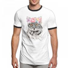 Tabby Grumpy Bangla Cat Flowers Men 39 S Ringer Short Sleeve T Shirt Cat Kitten Kitty Catlovers Meow Cutecat Mens Fashion Blogger Mens Tshirts Shirts
