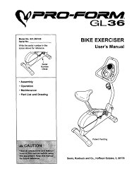 Treadmill proform pt 7.0 pftl79400 user manual. Proform Gl36 Exercise Bike Parts