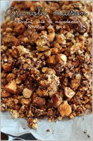 Granola Home Made Au Chocolat Noix De Macadamia Et Coco Mes Brouillons De Cuisine Recette Granola Maison Noix De Macadamia Recettes Granola