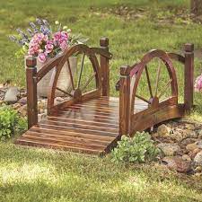 Wagon Wheel Wood Garden Bridge 5ft Www Kotulas Com Free Shipping Garden Bridge Garden In The Woods Diy Garden Furniture