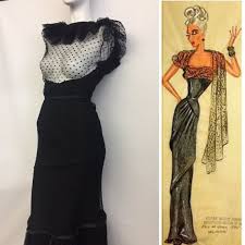 Eric De Juan 1940s Avant Garde Cocktail Dress Black Lace Lace Dress Black Black Cocktail Dress Vintage Couture
