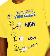 Spring Break Tide Chart T Shirt
