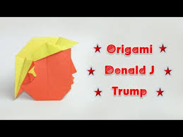 Pink floral & striped scrapbook paper features a black and white striped background with a. Origami Donald J Trump Tutorial With Video 7 Steps Instructables