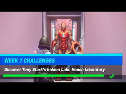 Discover Tony Stark S Hidden Lake House Laboratory Fortnite Week 7 Challenges Youtube