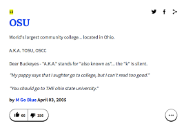 The Ohio State University As Defined By Urban Dictionary
