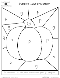 Pumpkin Color By Number A To Z Teacher Stuff Printable Pages And Worksheets Pumpkin Coloring Pages Halloween Preschool Halloween Printables Free
