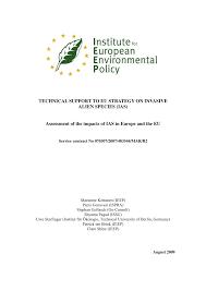 Der europ ische rat spielt eine entscheidende. Pdf Technical Support To Eu Strategy On Invasive Species Ias Assessment Of The Impacts Of Ias In Europe And The Eu Final Module Report For The European Commission