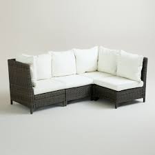 All Weather Wicker Solano Sectional Armchair World Market Outdoor Entertaining Decor Affordable Outdoor Furniture Contemporary Outdoor Sofas
