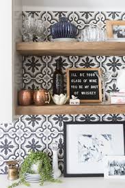 Affordable Ceramic Patterned Tile Backsplash And Flooring Cc And Mike Patterned Tile Backsplash Tile Backsplash White Tile Backsplash