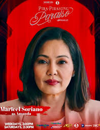 Maricel Soriano joins cast of 'Pira-Pirasong Paraiso'! The highly  anticipated ABS-CBN-TV5 series, 'Pira-Pirasong Paraiso,' is set to get even  more intense with the addition of veteran actress, the Diamond Star Maricel  Soriano