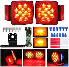A number of standards prevail in australia for trailer connectors, the electrical connectors between vehicles and the trailers they tow that provide a means of control for the trailers. Amazon Com Boat Trailer Light Kit Waterproof 12v For Submersible Heavy Duty Utility Led Trailer Lights Trailer Light 2pcs Square Trailer Light Automotive