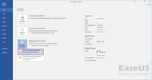 You can then click through them and choose any that you want to keep, using save as to save a copy of the file. How To Recover Unsaved Word Document After Computer Restarts Shutdown Easeus