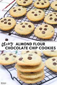Chewy Almond Flour Chocolate Chip Cookies Recipe Almond Flour Chocolate Chip Cookies Chocolate Chip Cookies Paleo Recipes Dessert