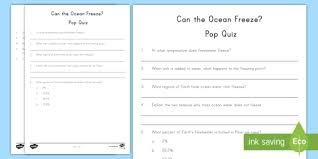 This quiz is on the book by j.k rowling and it is the first team quiz by scorpitaurius. Can The Ocean Freeze Pop Quiz Teacher Made