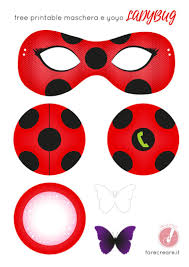 Come Fare Lo Yoyo E La Maschera Di Lady Bug In Carta Free Template Da Stampare Maschera Idee Per Il Compleanno Coccinella