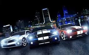 A quality selection of high resolution wallpapers featuring the most desirable cars in the world. Hd Wallpaper Muscle Cars Dodge Challenger Ford Mustang Chevrolet Camaro Wallpaper Flare