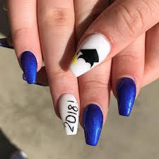 See more ideas about nail designs, nails, cute nails. 45 Awesome Graduation Party Nail Designs For Your Big Day Collagecab